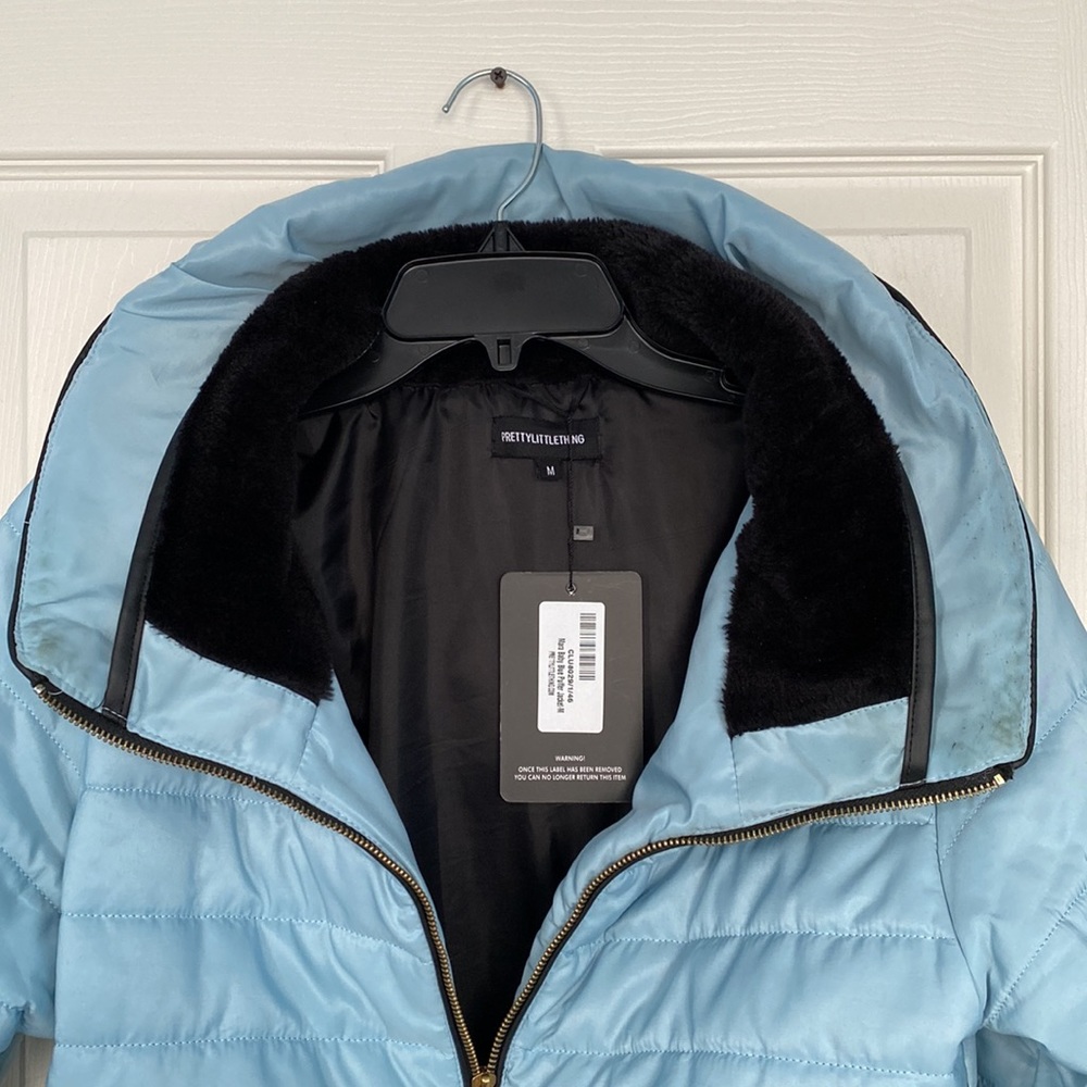 Blue Puffer Coat - Picture 6 of 8